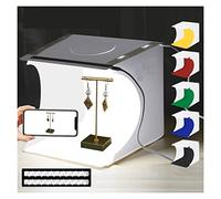2LED Lightbox Light Box Mini Photo Studio Box 1100LM Photographie Box Light Studio Shooting Tent Box Kit & 6 Color Backdrops(30cm Ring lightbox)