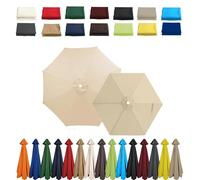 2M/2.1/2.3/2.5/2.7/2.8/3.0/3.3/3.5/4.0M Auvent de Remplacement Parasol de Jardin Exterieur, 6/8 Baleines Toile Parasol de Rechange de Terrasse, Housse de Parasols(Beige,11FT(3.3m) 8-Ribs)