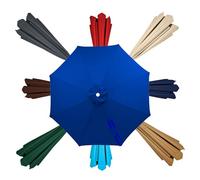 2m 2.3m 2.15m 2.5m 3m 3.5m 4m Auvent De Remplacement Pour Parasol De Terrasse 8 baleines Rechange Toile De Parasol Imperméable Résistante aux UV pour le jardin bleu royal 8 côtes - 400 cm (13 pieds)
