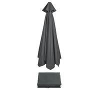(2m/2,7m/3m) Auvent De Rechange Pour Parasol De Terrasse | Toile De Rechange Pour Parasol D'extérieur | Tissu De Rechange Pour Parasol | Housse De Rechange En Tissu Pour Parasol À 6/8 Baleines(Gray,(8