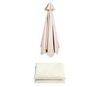 (2m/2,7m/3m) Auvent De Rechange Pour Parasol De Terrasse | Toile De Rechange Pour Parasol D'extérieur | Tissu De Rechange Pour Parasol | Housse De Rechange En Tissu Pour Parasol À 6/8 Baleines(White,(
