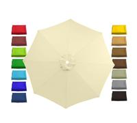 2m 2.7m Rechange Toile De Parasol De Jardin extérieur Toile De Rechange Pour pour parasol de 3.0 m - 8 baleines Housse De Parapluie pour Terrasse/Jardin/Piscine/Parapluie en Porte-à-Faux(Color:Cream W