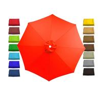 2m 2.7m Rechange Toile De Parasol De Jardin extérieur Toile De Rechange Pour pour parasol de 3.0 m - 8 baleines Housse De Parapluie pour Terrasse/Jardin/Piscine/Parapluie en Porte-à-Faux(Color:Red,Tai