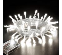 2M 20 LED Chaîne d'éclairage Fonctionnant sur batterie Blanc Intérieur Chaîne d'éclairage de Noël Chambre Fête Mariage Décoration