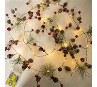 2M 20 Led Copper Wire Pine Cone Led Light Christmas Decorations for Home Christmas Tree Ornament (Color : A Size : 2m 20lights) (B 2m 20lights)