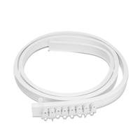 2M/3.0M/5M/6M Flexible Ceiling Curtain Track Bendable Window Rod Rail Straight Curve Curtain Decorative Accessories Home Decor Pour Usage Domestique(5M,Top Clamping)