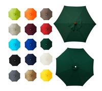 Φ2m - 3.5m Tissu de rechange pour parasol de table d'extérieur, Toile De Rechange Pour Parasol D'extérieur, Auvent de rechange pour parasol de terrasse, Protection UV, Pour jardin, terrasse(Dark green