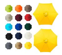 Φ2m - 3.5m Tissu de rechange pour parasol de table d'extérieur, Toile De Rechange Pour Parasol D'extérieur, Auvent de rechange pour parasol de terrasse, Protection UV, Pour jardin, terrasse(Yellow,8ri
