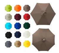 Φ2m - 3.5m Tissu de rechange pour parasol de table d'extérieur, Toile De Rechange Pour Parasol D'extérieur, Auvent de rechange pour parasol de terrasse, Protection UV, Pour jardin, terrasse(Dark top c