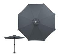 Ø2m/3m/3.5m Toile De Rechange Pour Parasol Imperméable AntiUv, Auvent De Remplacement Rond Pour Plage Piscine Cour Jardin Parasols, Auvent De Rechange Pour 6/8 Bras Facile À Installer(Gray,3m/8ribs)