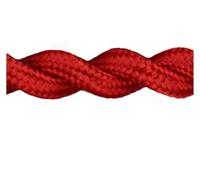 2m 3m 5m 10m 2 Core Vintage câble torsadé rétro recouvert de tissu cordon de lampe Flex fil électrique(T09,3m)