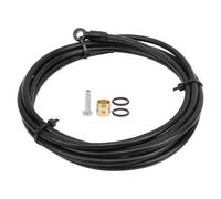 2m/6,6 pi Tuyau de frein à disque 5,0mm/0,2 po Dia, Kit de tuyau de frein à disque hydraulique à découper pour vélos à monter soi-même Fil d'insertion en laiton pour VTT SLX XT XTR (Noir)