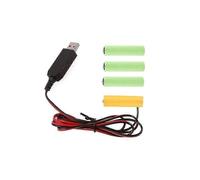 (2m) 6V AA Battery Eliminators USB Power Supply Replace 4x 1.5V AA with Switches