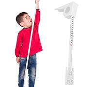 2M ABS Stature Mètre Mur Monté Hauteur Mètre Usage Domestique Croissance Tableau Règle 2M / 6.6ft Rétractable Ruban Outil De Mesure pour Adultes Enfants(Blanc)
