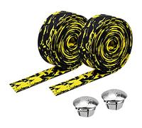 2m Bande de Guidon pour Vélo, Ruban pour Guidon Antidérapant, Respirant Ruban de Cintre, Cyclisme Bandeau de Guidon Vélo Résistante à la Déchirure pour Cyclisme (Noir-jaune)