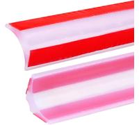 2M Bande d'étanchéité Silicone Pliable Barrage d'eau Seuil de Douche Joint Douche Barriere de Douche Retenue d'eau Anti Débordement pour Salle de Bain Cuisine,15x15mm Transparent(Deux Côtés Adhésifs)
