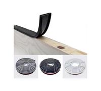 2m Black U Shape 16mm Adhesive Edgebanding, No Iron-on Oak Worktop Edge Trim Strip, Soft Rubber Tpe Wood Veneer Edge Cover for Furniture