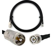 2m BNC mâle vers PL259 UHF câble coaxial - BNC PL câble d'extension HF-240 (équivalent LMR 240) 2 mètres de câble cavalier (50 ohms) - Noir Câble d'antenne pour HAM Radio CB Radio WIFI Antenne