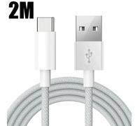 (2M) Câble de téléphone portable USB C, charge rapide USB A à Type C, cordon tressé en Nylon pour Apple Carplay IPhone 15/15 Pro/15 Pro /15 Plus