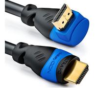 2m Câble HDMI Coudé (Angle 270°) - UHD 4K HDR 1080p 2160p EARC - pour TV, Barre de Son, Moniteur, PC, Ordinateur Portable - Noir