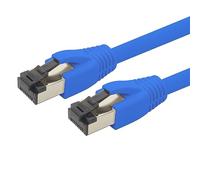 2m Câble réseau Cat 8 Câble CAT8 bleu - 1 pièce Cat.8 Lan 2000 MHz 40 Gbit s 40GBase-T Poe+ patch cable Câble Ethernet LSZH - 1 x 2 mètres bleu