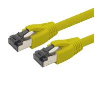 2m Câble réseau Cat 8 Câble CAT8 jaune - 1 pièce Cat.8 Lan 2000 MHz 40 Gbit s 40GBase-T Poe+ patch cable Câble Ethernet LSZH - 1 x 2 mètres jaune