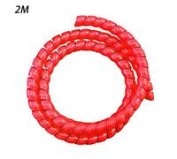 2M Câble Tidy Wrap Spiral, câble d'enroulement en spirale de 8mm Protecteurs de fil Organisateur Couvre-fil Tube Bureau Usage domestique (Rouge) Utile et Durable
