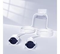 2M Double Fiche pour Prise de Courant, Rallonge avec 2 Prises 16A/250V Double Prise Electrique, Prise Double à Rallonge de Contact de Protection, pour Cuisine, Bureau, Maison Max 4000W