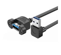 (2m Down) USB 3.0 Extension Cable USB 3.0 Male to Female With Screw Panel Mount for PC