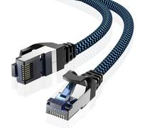 2M Ethernet Cable, Cat 8 Network RJ45 High Speed 40Gbps 2000MHz Nylon Braided Double Shielded Cat 8 Ethernet Extension Cable Compatible with Router Modem TV Decoder