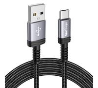 2M Fast Charge USB C Cable, Type C Charger USB A to USB C Cable for Samsung Galaxy S24 Ultra S23 S22 S21 S20 FE A55 A54 A53 A35 A34 A25 A15 A14 A13 A12,iPhone 16 15,Xiaomi Redmi Note 13 Pro 12 UK