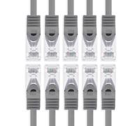 2M - Gris 10 Pièces Câble Réseau Cat7 Câble Patch Sftp Câble Brut Lankabel 10Gb/S 500 Mhz Assemblé Avec 2 Fiches Rj45 Cat 6A[CAB9167046]