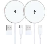 2m Induction Phone Charger 2pack,15w Mag-Safe Charger For Phone 16/15/14/13/12/11/X/Xs/Xr/Airpods 4/3/2/Pro,Magnetic Wireless Charger