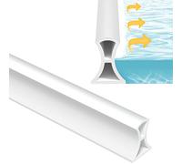 2M Joint Salle de Bain, 20 * 30MM Joint Porte Douche Silicone Blanc, Joint Bas de Porte de Douche, Barre de Seuil Auto-adhésif pour Uisine, Salle de Bain, Toilettes