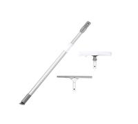 2M kit de Professionnel Raclette avec Manche Télescopique|Professionnelle Raclette de Nettoyage pour Vitres avec Tête Pivotante|Lave Vitre Telescopique Brosse de Nettoyage de vitres Haute