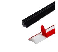 2m Moulure autocollante flexible Quart de rond PVC, Bande de calfeutrage étanche, garniture pour moulage, calfeutrage et de garniture auto-adhésif, pour mur, plafond, armoire, comptoir, bords de sol e
