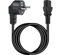 2M Power Cable,AC Power Cord,Standard Black Mains Cable,3 Pin,for PC,Laptop,Scanners,TV,Printer