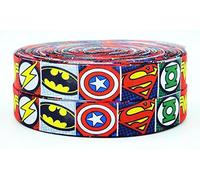 2m x 25mm MARVEL AVENGERS SUPER HERO GROSGRAIN RIBBON FOR CAKE'S BIRTHDAY CAKES GIFT WRAP WRAPPING RIBBON CRAFT by Pimp My Shoes