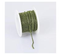2mm-4mm Glass Rhinestone Chain Trim With Colorful Bottom Sewing Strass Cup Crystal Banding Glue On(Olive Green,5YARDS_SS6-2MM)