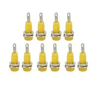 2mm Banana Socket High Stability Low Loss Simple Installation for Electronic Instrument Industrial Equipment Charging Generators (Jaune)