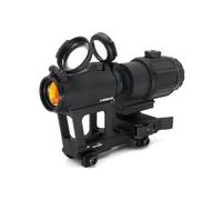 2MOA Viseur compact Red Dot Reflex 1 x 22 mm, loupe G43 3x et support Picatinny Riser, hauteur centrale de 5,9 cm, convient pour rail de 20 mm, noir