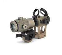 2MOA Viseur compact Red Dot Reflex 1 x 22 mm, loupe G43 x 3 et support Picatinny Riser, hauteur centrale de 5,9 cm, convient pour rail de 20 mm, brun clair