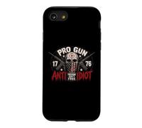 2nd Amendment Pro Gun Anti Idiot Shirt Vintage USA Flag Coque pour iPhone SE (2020) / 7/8