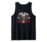 2nd Amendment Pro Gun Anti Idiot Shirt Vintage USA Flag Débardeur