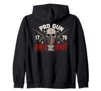 2nd Amendment Pro Gun Anti Idiot Shirt Vintage USA Flag Sweat à Capuche