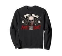 2nd Amendment Pro Gun Anti Idiot Shirt Vintage USA Flag Sweatshirt