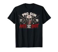 2nd Amendment Pro Gun Anti Idiot Shirt Vintage USA Flag T-Shirt