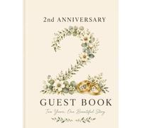 2nd anniversary guest book hardcover blank lined
