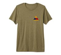 2nd Armored Division M4 Sherman WW2 Tank Front & Back Print T-Shirt Haut de Gamme