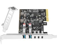 2nd Gen PCIe to USB 3.2/3.1 Expansion Card,5 Ports (3 Type C-2 Type A) 10+10Gbps,PCIe Card to USB C PC Internal Hub PCI-E Add-on Adapter Host Controller Card